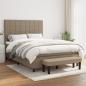 Preview: ARDEBO.de - Boxspringbett mit Matratze Taupe 140x200 cm Stoff