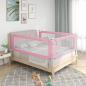 Preview: ARDEBO.de - Kleinkind-Bettschutzgitter Rosa 120x25 cm Stoff