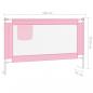 Preview: Kleinkind-Bettschutzgitter Rosa 120x25 cm Stoff