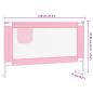 Preview: Kleinkind-Bettschutzgitter Rosa 120x25 cm Stoff
