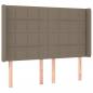 Preview: Boxspringbett mit Matratze & LED Taupe 140x200 cm Stoff