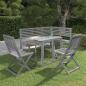 Preview: 4-tlg. Bistro-Set Massivholz Akazie Grau