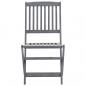 Preview: 4-tlg. Bistro-Set Massivholz Akazie Grau