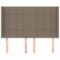 Preview: Kopfteil mit Ohren Taupe 147x16x118/128 cm Stoff