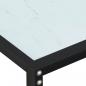 Preview: Konsolentisch Weiß Marmor-Optik 160x35x75,5 cm Hartglas