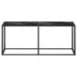 Preview: Konsolentisch Schwarz Marmor-Optik 180x35x75,5 cm Hartglas