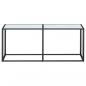 Preview: Konsolentisch Weiß Marmor-Optik 180x35x75,5 cm Hartglas