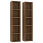 Preview: CD-Regale 2 Stk. Braun Eichen-Optik 21x16x93,5 cm Holzwerkstoff