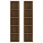 Preview: CD-Regale 2 Stk. Braun Eichen-Optik 21x16x93,5 cm Holzwerkstoff
