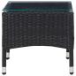 Preview: ARDEBO.de - 4-tlg. Garten-Lounge-Set mit Auflagen Poly Rattan Schwarz