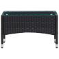 Preview: 4-tlg. Garten-Lounge-Set mit Auflagen Poly Rattan Schwarz