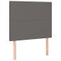Preview: Boxspringbett mit Matratze Grau 80x200 cm Kunstleder