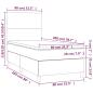 Preview: Boxspringbett mit Matratze Grau 80x200 cm Kunstleder