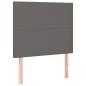 Preview: Boxspringbett mit Matratze & LED Grau 80x200 cm Kunstleder
