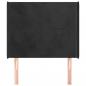 Preview: Kopfteil mit Ohren Schwarz 83x16x118/128 cm Samt