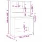 Preview: Schreibtisch mit Regal Betongrau 102x45x148 cm Holzwerkstoff