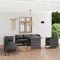 Preview: ARDEBO.de - 8-tlg. Garten-Lounge-Set mit Kissen Poly Rattan Grau