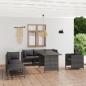 Preview: 8-tlg. Garten-Lounge-Set mit Kissen Poly Rattan Grau