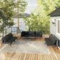 Preview: ARDEBO.de - 7-tlg. Garten-Lounge-Set mit Kissen Poly Rattan Dunkelgrau