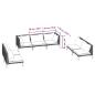 Preview: 7-tlg. Garten-Lounge-Set mit Kissen Poly Rattan Dunkelgrau