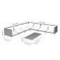 Preview: 8-tlg. Garten-Lounge-Set mit Kissen Poly Rattan Dunkelgrau