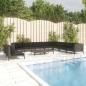 Preview: ARDEBO.de - 11-tlg. Garten-Lounge-Set mit Kissen Poly Rattan Dunkelgrau