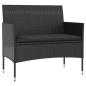 Preview: 8-tlg. Garten-Lounge-Set mit Auflagen Poly Rattan Schwarz