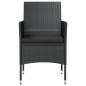 Preview: 8-tlg. Garten-Lounge-Set mit Auflagen Poly Rattan Schwarz