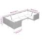 Preview: 6-tlg. Garten-Lounge-Set mit Kissen Poly Rattan Dunkelgrau