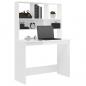 Preview: Schreibtisch mit Regal Hochglanzweiß 102x45x148cm Holzwerkstoff