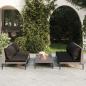 Preview: ARDEBO.de - 5-tlg. Garten-Lounge-Set mit Kissen Poly Rattan Dunkelgrau