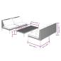 Preview: 5-tlg. Garten-Lounge-Set mit Kissen Poly Rattan Dunkelgrau