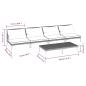 Preview: 5-tlg. Garten-Lounge-Set mit Kissen Poly Rattan Dunkelgrau