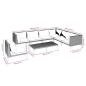 Preview: 8-tlg. Garten-Lounge-Set mit Kissen Poly Rattan Dunkelgrau