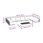 Preview: 11-tlg. Garten-Lounge-Set mit Kissen Poly Rattan Dunkelgrau