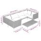 Preview: 7-tlg. Garten-Lounge-Set mit Kissen Poly Rattan Dunkelgrau