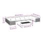 Preview: 11-tlg. Garten-Lounge-Set mit Kissen Poly Rattan Dunkelgrau