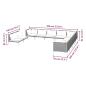 Preview: 11-tlg. Garten-Lounge-Set mit Kissen Poly Rattan Dunkelgrau
