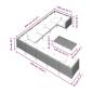 Preview: 11-tlg. Garten-Lounge-Set mit Kissen Poly Rattan Dunkelgrau