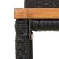 Preview: ARDEBO.de - 3-tlg. Gartenbar-Set Schwarz Poly Rattan & Massivholz Akazie