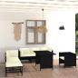 Preview: 8-tlg. Garten-Lounge-Set mit Kissen Poly Rattan Schwarz