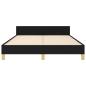 Preview: Bettgestell mit Kopfteil Schwarz 140x200 cm Stoff