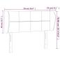 Preview: Kopfteil mit Ohren Dunkelgrau 93x23x78/88 cm Stoff