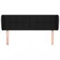 Preview: Kopfteil mit Ohren Schwarz 147x23x78/88 cm Stoff
