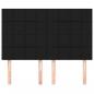Preview: Kopfteile 4 Stk. Schwarz 72x5x78/88 cm Stoff