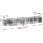 Preview: Gabionen-Hochbeet Verzinktes Eisen 400x100x50 cm