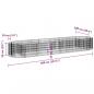 Preview: Gabionen-Hochbeet Verzinktes Eisen 400x100x50 cm