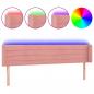 Preview: LED Kopfteil Rosa 183x16x78/88 cm Samt