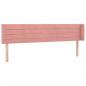 Preview: LED Kopfteil Rosa 183x16x78/88 cm Samt