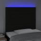 Preview: LED Kopfteil Schwarz 90x5x118/128 cm Stoff